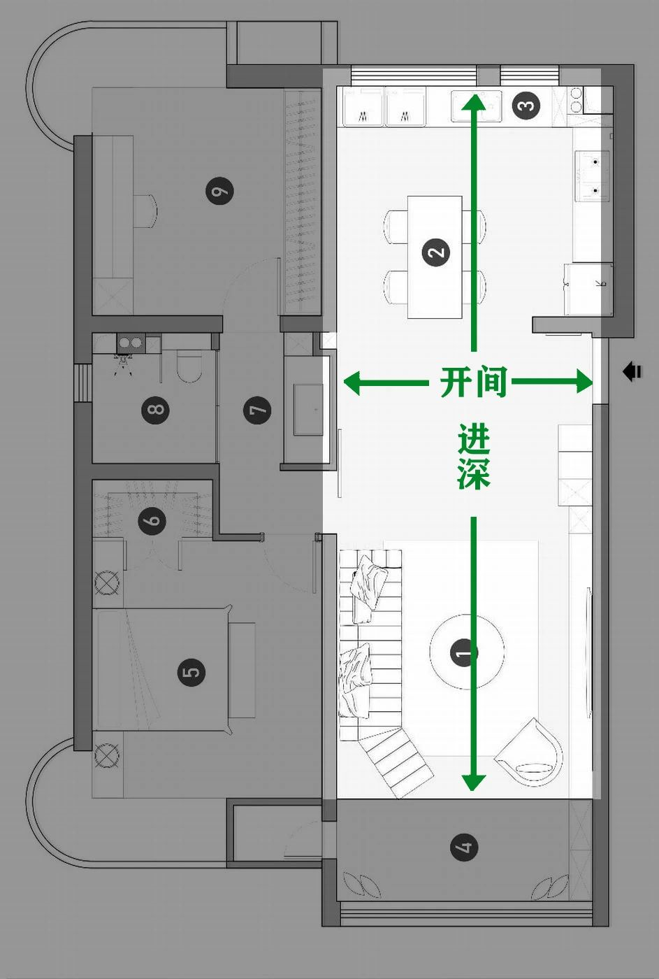 超显大！更富质感横厅设计，布局方式全解析！(图6)